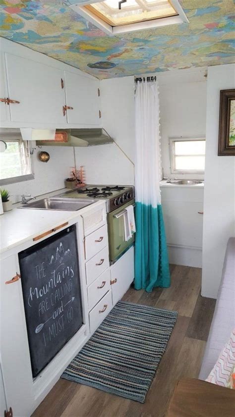 13 Dreamiest Rustic Camper Remodels Vintage Camper Interior