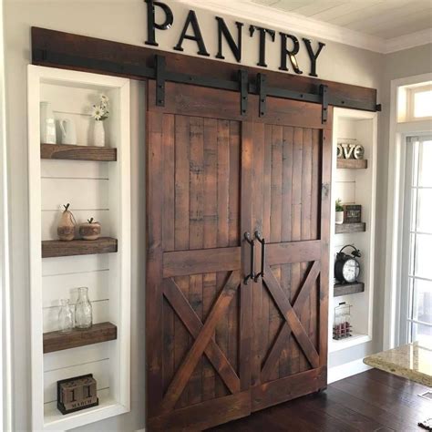 Farmhouse Is My Style On Instagram In Love With This Farmhouse Pantry The Rich Dark Wood Of