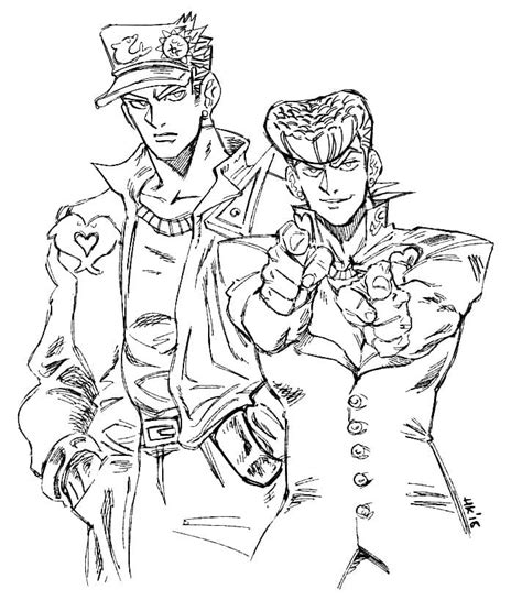 Jojos Bizarre Adventure Coloring Page Free And Book For Kids