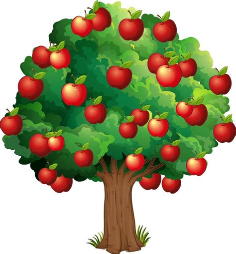 Ilustracion De Manzanas Rojas En Un Vector De Dibujos Animados De