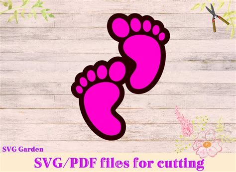 Baby Feet SVG Files For Cutting Machines Cricut Cameo SCAL Etsy Canada