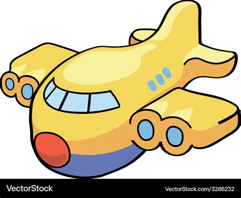 A Cute Cartoon Airplane Royalty Free Vector Image