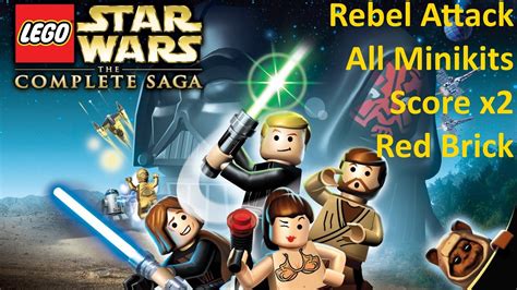 Lego Star Wars The Complete Saga Rebel Attack All Minikits Red Brick Score X2 Youtube