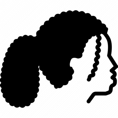 Curly Hair Hairstyle Ponytail Icon Download On Iconfinder