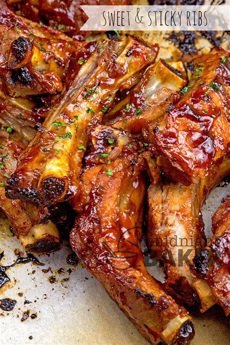 Sweet And Sticky Ribs The Midnight Baker