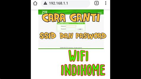 Tapi dilansir dari beberapa review zte f609, indihome sendiri selalu menggunakan password yang mudah untuk ditebak. Cara ganti SSID dan fasword wifi indihome model router zte - YouTube