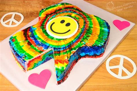 Whilst the shirt is soaking, prepare your dyes. How to Make a T-Shirt Shaped Rainbow Tie-Dye Cake | Tie ...