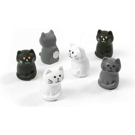 Assorted Animal Style Office Magnets Cats 1 Set Of 6