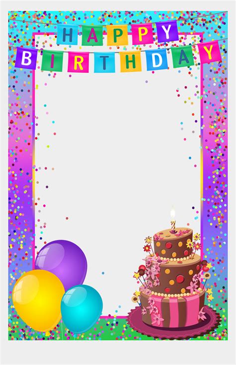 Birthday Frames And Borders Png Transparent Birthday Frame Png
