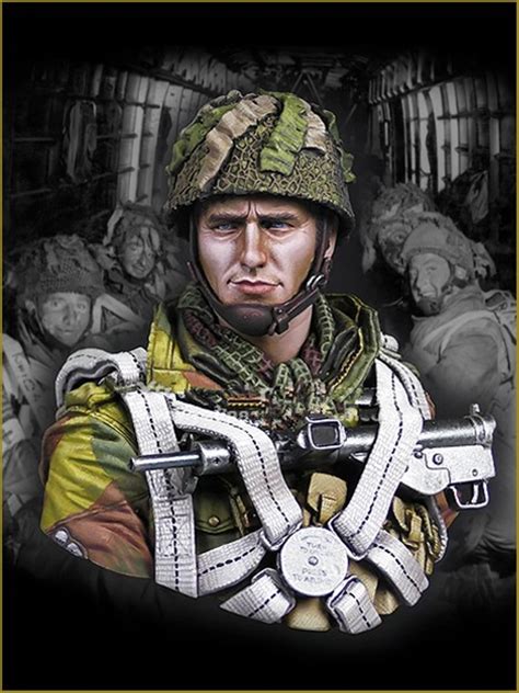 Resin Bust Scale Model Kit Ww Historical British Paratroopers Free Shipping X G In Model