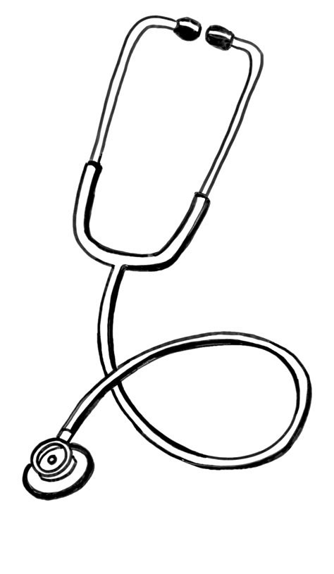 Stethoscope Silhouette At Getdrawings Stethoscope Black And White