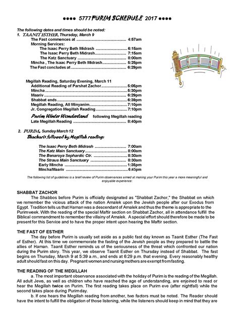 Printable Torah Portion Reading Schedule