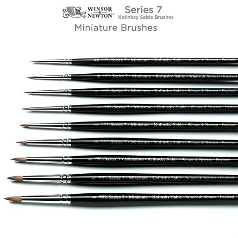 Miniature Winsor And Newton Series 7 Kolinsky Sable Round Brushes Jerry
