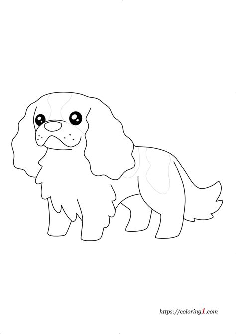 Cavalier King Charles Spaniel Coloring Pages 2 Free Coloring Sheets