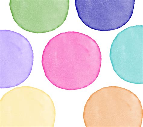 Watercolor Circles Clipart Hand Painted Watercolor Circles Etsy