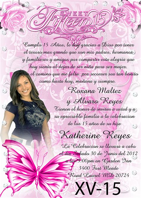 Invitaciones Para Quinceanera Xv15 Grande Invitaciones Por Internet