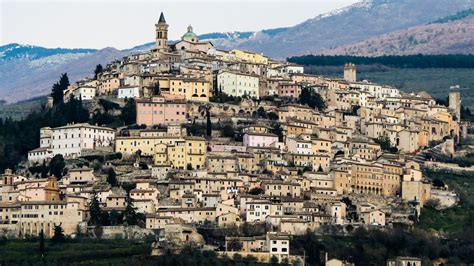 Trevi Italy In The Exquisite Region Of Umbria On The Cusp Of Spring