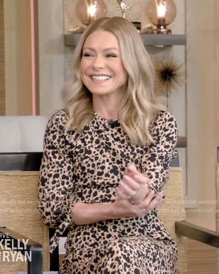 Wornontv Kellys Spotted Dress On Live With Kelly And Ryan Kelly