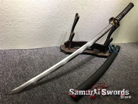 Battle Ready Katana Sword T10 Folded Clay Tempered Steel With Feather
