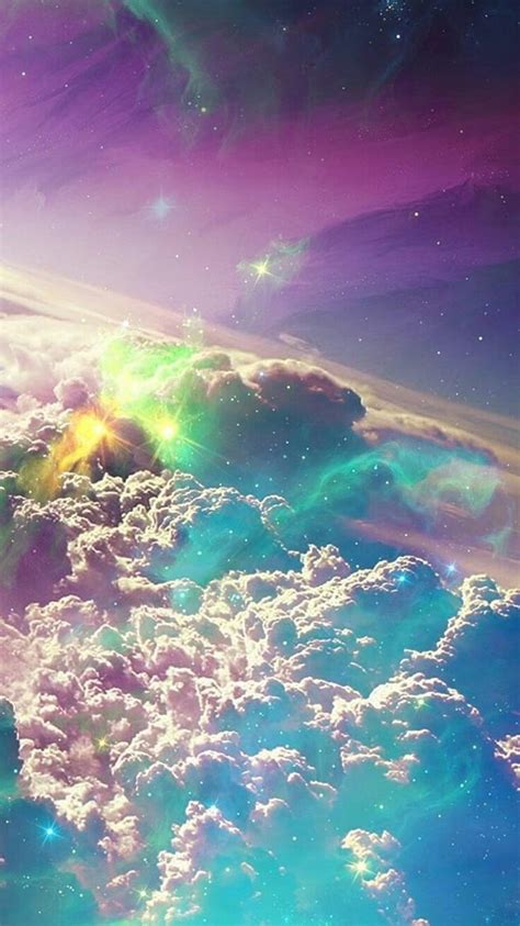 Galaxy Aurora Borealis Cloud Clouds Hd Phone Wallpaper Peakpx