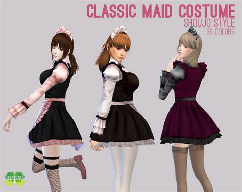 Classic Maid Costume For The Sims 4 By Cosplay Simmer All In One Photos