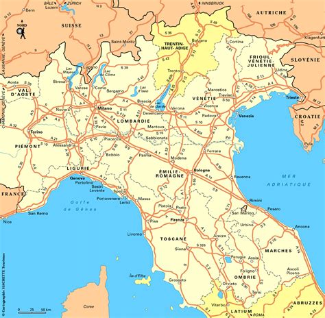 Carte Nord Italie Carte
