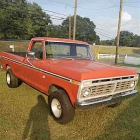 1975 Ford F100 Pickup Orange 4wd Manual For Sale Ford F100 1975 For