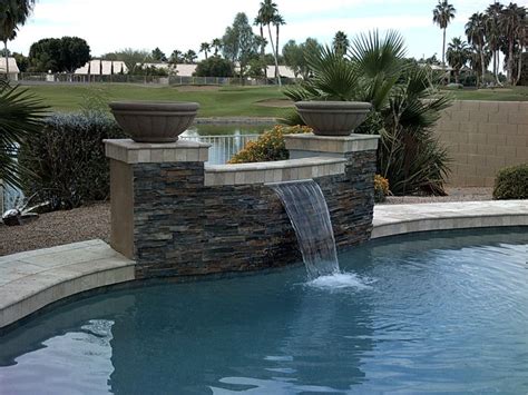 1.9 customize your a beautiful rock swimming pool waterfall; Swimming Pool Design Showcase | New Pool Builds and Remodels | Pool waterfall, Swimming pool ...