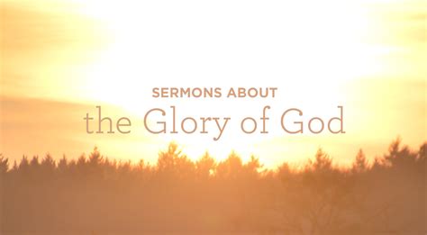 Sermons About The Glory Of God