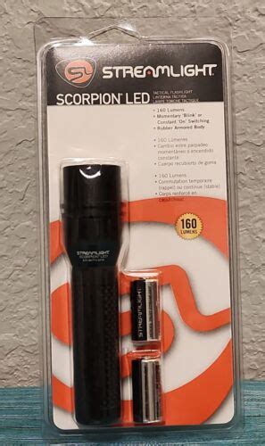 New Streamlight Scorpion 2 Lithium Xenon Flashlight Black Ebay