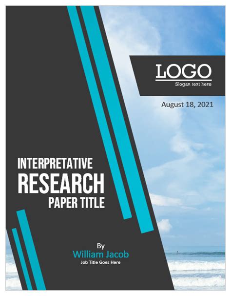 Download Interpretative Research Paper Cover Page Format For Ms Word
