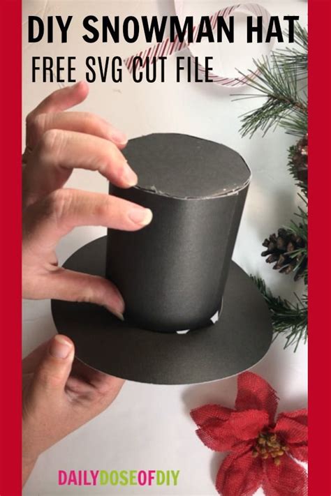 How To Make A Snowman Hat Free Template Diy Christmas Hats Snowman