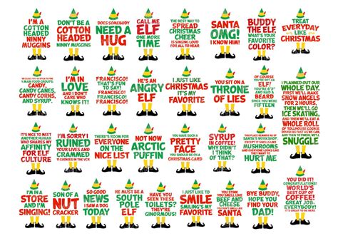 32 Buddy The Elf Movie Quotes Editable SVG PNG DXF eps pdf for | Etsy