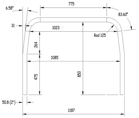 Dimensions Of A Standard Meyers Manx Roll Bar Dune Buggy Pinterest
