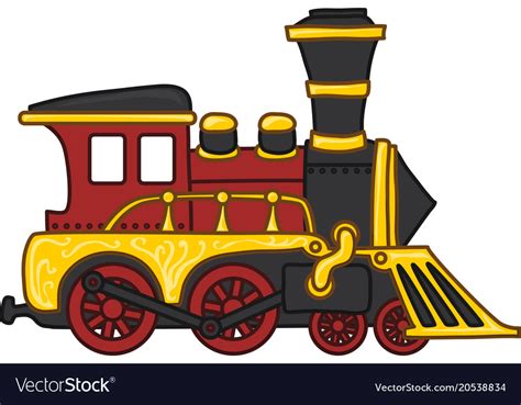Cartoon toy train Royalty Free Vector Image - VectorStock