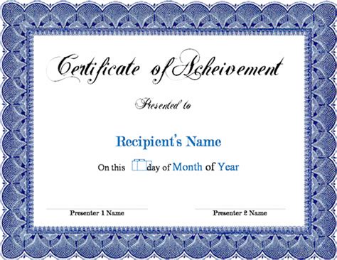 Certificate Templates For Microsoft Word Respp
