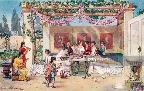 Pizza makes anyone's evening 'pizza is the best, most ultimate sharing food,' continues roman. The Roman Empire - dinner in the garden. Food, feast ...