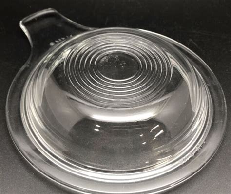 Pyrex Corning Ware Glass Replacement Lid 6 18 Inch With Tab Clear 601