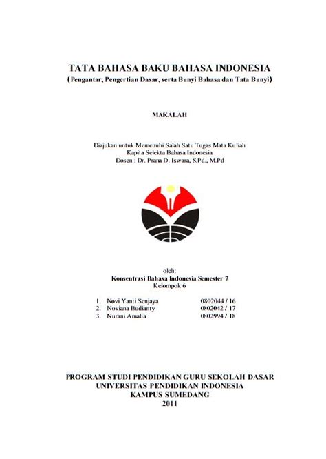 Contoh Cover Skripsi Bahasa Inggris - Galeri Sampul