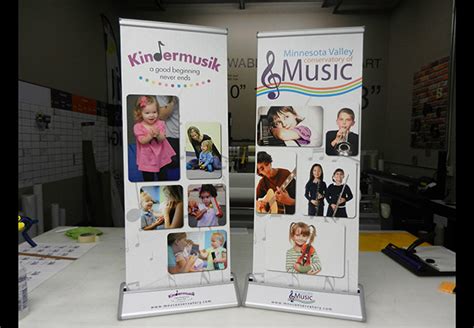 Mn Conservatory Tabletop Retractable Banner Stands Precision Signs