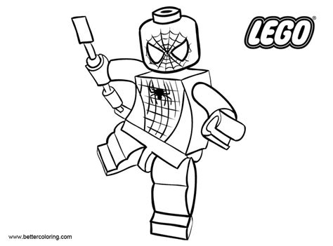 Find more free and unique coloring sheets for kids. LEGO Superhero Coloring Pages Spiderman Fighting - Free ...