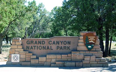 Grand Canyon National Park South Entrance Sign 0101 World