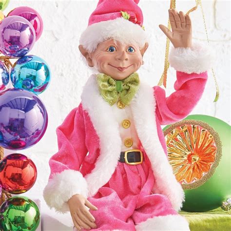 16 Pink Posable Elf Sp Marketplace Elf Christmas Decorations Elf