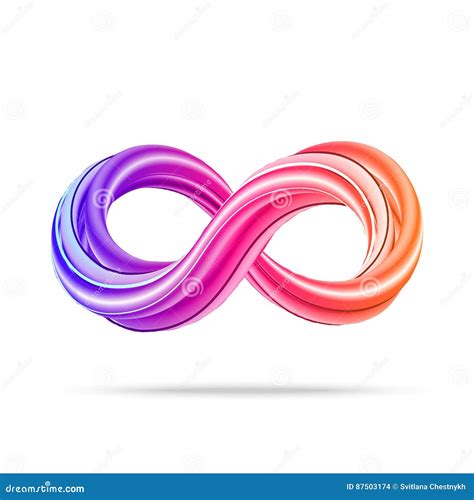 3d Infinity Symbol Colorful Infinity Icon Stock Vector Illustration