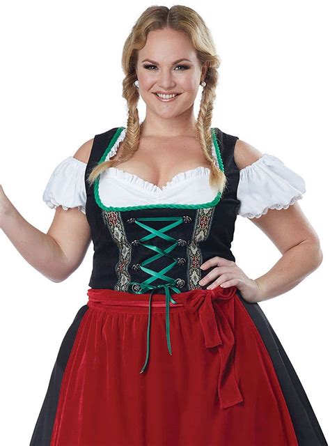 Black And Red Plus Size German Costume Women S Oktoberfest Costume