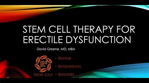 Stem Cell Therapy For Erectile Dysfunction YouTube