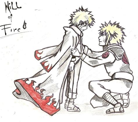 Naruto And 4th Hokage By Archiedraw On Deviantart