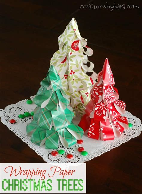 How To Make Wrapping Paper Christmas Trees