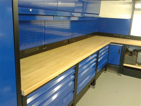 Custom fitted garage workshop benches – PAF Systems