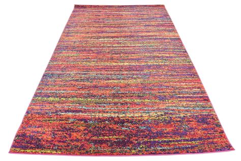 Modern Style Colorful Area Rug Contemporary Design Multi Color Carpet